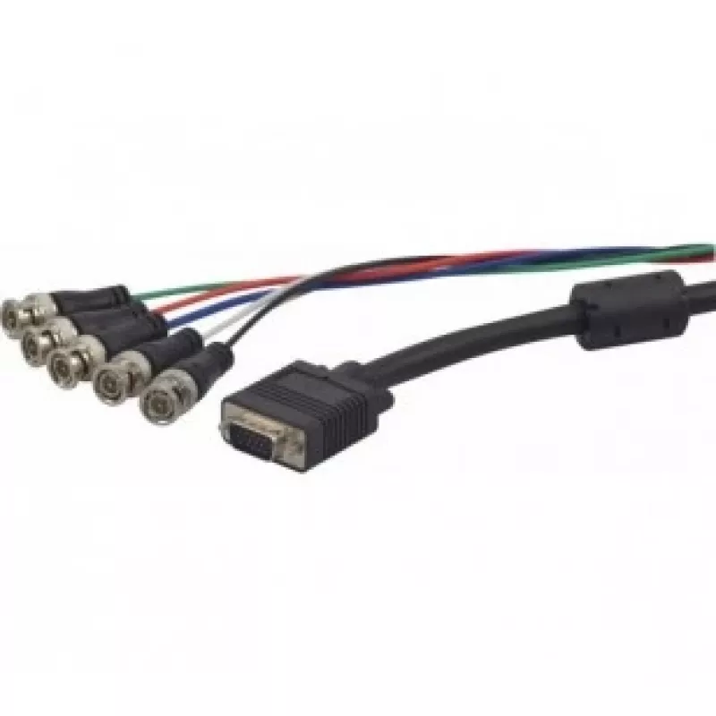 Hypertec 129151-HY vaizdo kabelio adapteris 1,8 m VGA (D-Sub) 5 x BNC juoda, mėlyna, žalia, raudona, balta