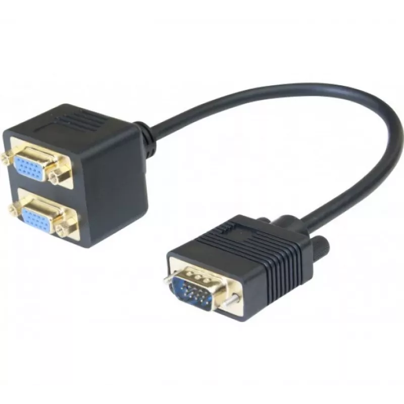 Hypertec 137036-HY VGA kabelis 0,3 m VGA (D-Sub) 2 x VGA (D-Sub) juodas