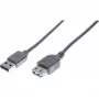 Hypertec 532414-HY USB laidas USB 2.0 3 m USB A pilkas