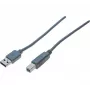 Hypertec 532513-HY USB laidas USB 2.0 3 m USB A USB B Pilka