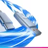 Oniverse USB-A į USB-C greito įkrovimo laidas su LED – 2 metrai – baltas (kelių platformų)