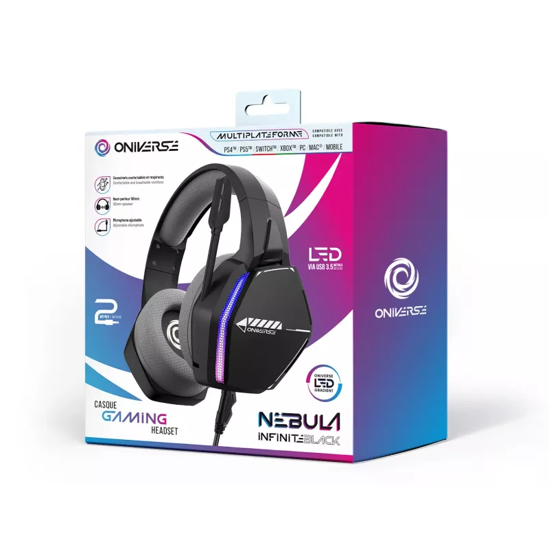 Oniverse Gaming Headset Nebula - Infinite Juoda (Multiplatform)