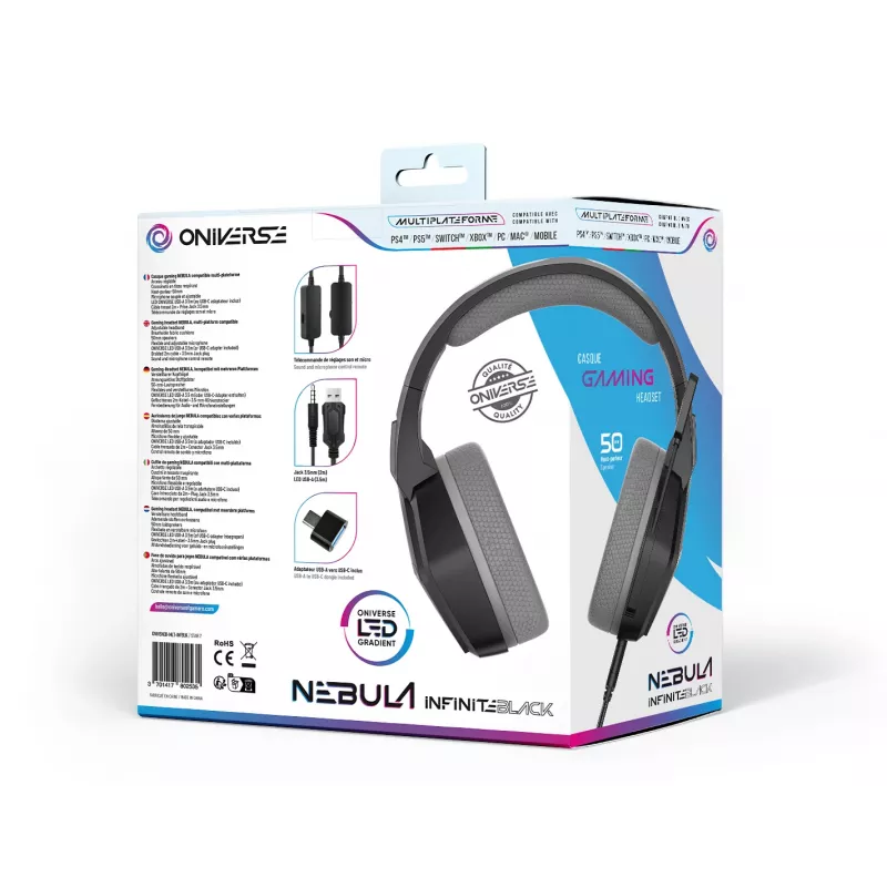 Oniverse Gaming Headset Nebula - Infinite Juoda (Multiplatform)