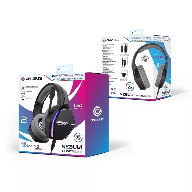 Oniverse Gaming Headset Nebula - Infinite Juoda (Multiplatform)