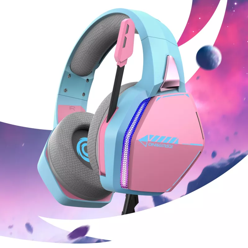 Oniverse Gaming Headset Nebula - Diva Pink (Multiplatform), Wired, Gaming, 20 - 20000 Hz, 356 g, Headset, Žydra, Pink
