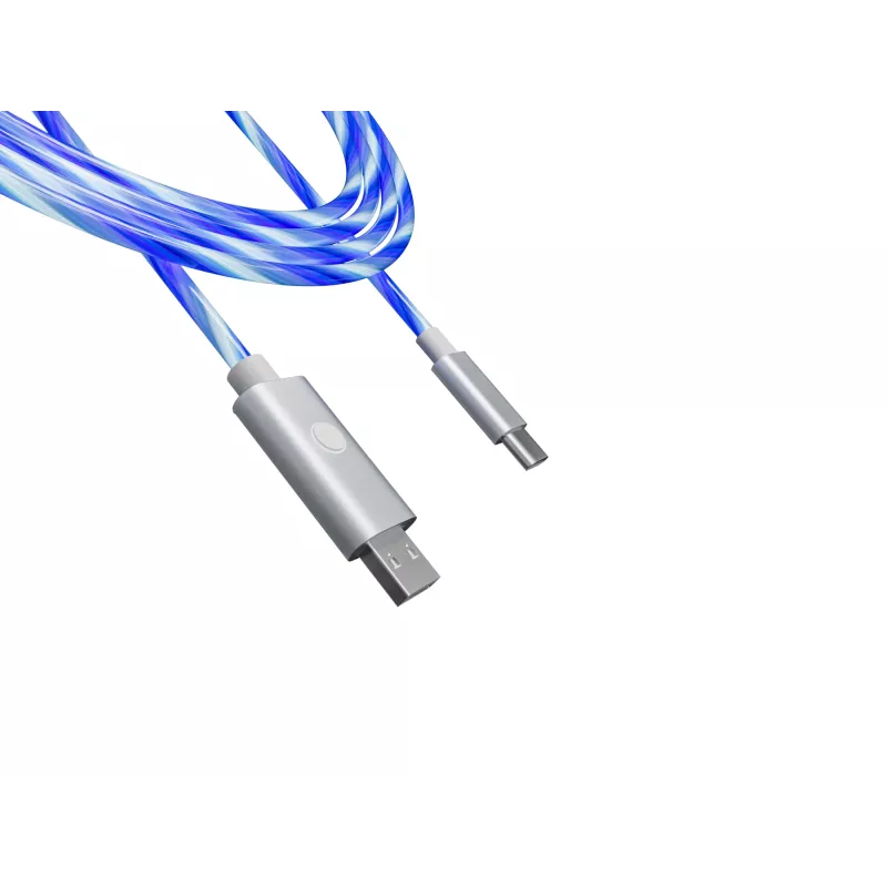 Oniverse USB-C į USB-C greito įkrovimo kabelis – 2 metrai – LED (Daugiaplatformis)