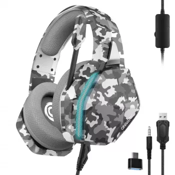 Oniverse Gaming laisvų rankų įranga Nebula - Urban Camo (Multiplatform), laidinis, 20 - 20000 Hz, žaidimams, 356 g, ausinės, kamufliažinė