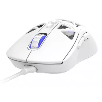 Oniverse - Laidinė žaidimų pelė Kryo - Luxion White (PC), abiem rankoms tinkama, optinė, USB Type-A, 13800 DPI, balta