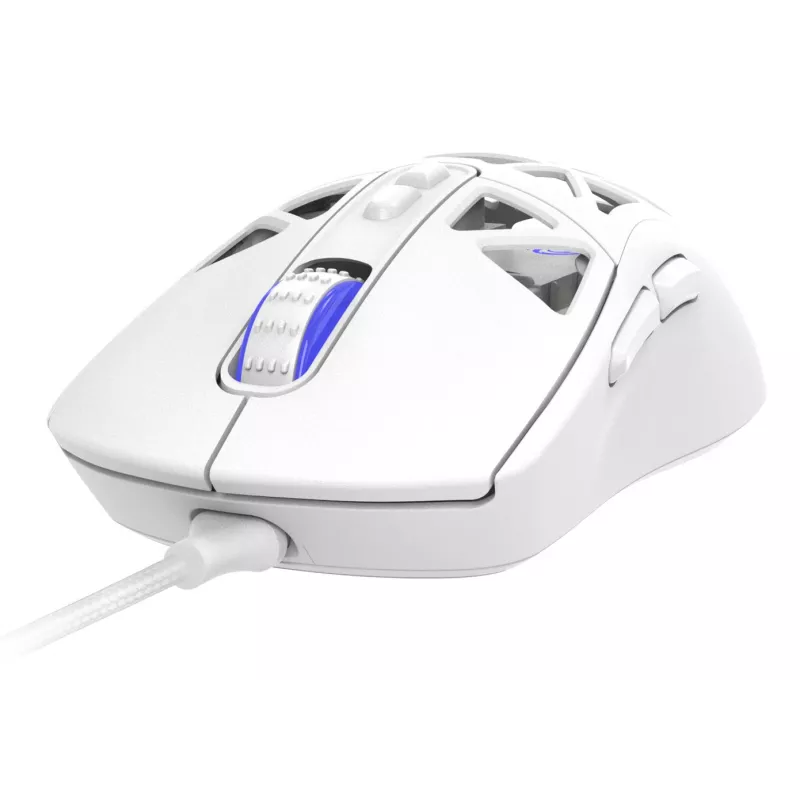 Oniverse - Laidinė žaidimų pelė Kryo - Luxion White (PC), abiem rankoms tinkama, optinė, USB Type-A, 13800 DPI, balta