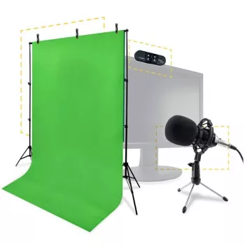 Steelplay Pro Hd 4 In 1 Streaming Pack, 2 MP, 1920 x 1080 pikselių, Full HD, 25 kadrų/s, USB 2.0, juoda, nerūdijantis plienas