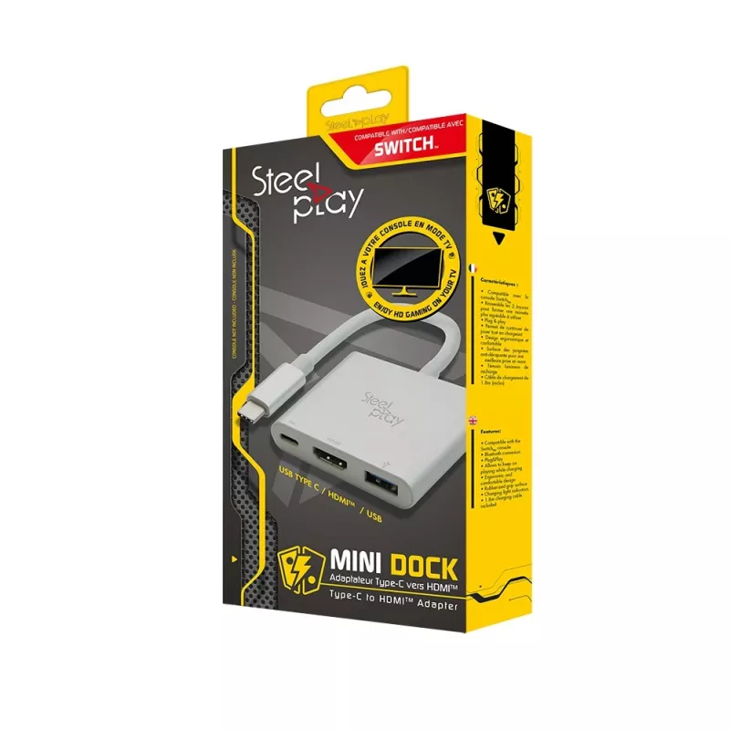 Steelplay Mini Dock - HDMI adapteris (Switch), USB Type-C, HDMI išvestis
