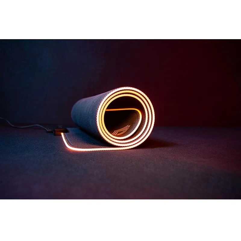 Lexip B10 – XL lankstus pelės kilimėlis su mikro tekstūros minkštu paviršiumi ir RGB apšvietimu – 800x400x4mm