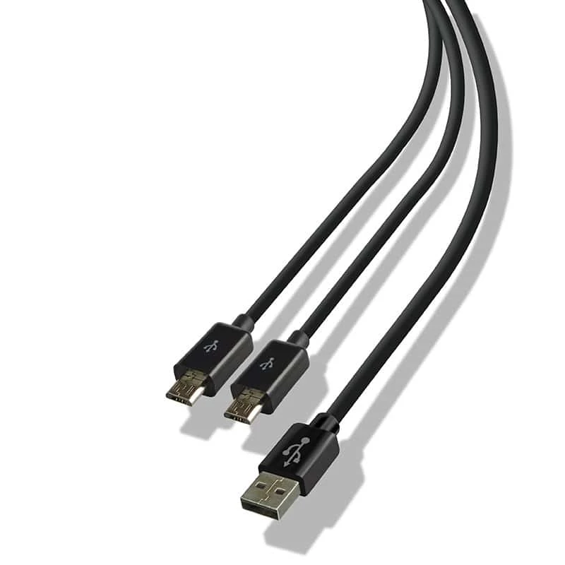 Steelplay Dual Play & Charge laidas valdikliams - juodas (PS4)
