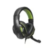 Steelplay laidinės stereo ausinės – HP-45 – juodos/žalios (Xbox), laidinės, žaidimams, 20–20 000 Hz, 274 g, ausinės, juoda, žalia