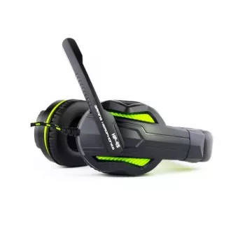 Steelplay laidinės stereo ausinės – HP-45 – juodos/žalios (Xbox), laidinės, žaidimams, 20–20 000 Hz, 274 g, ausinės, juoda, žalia