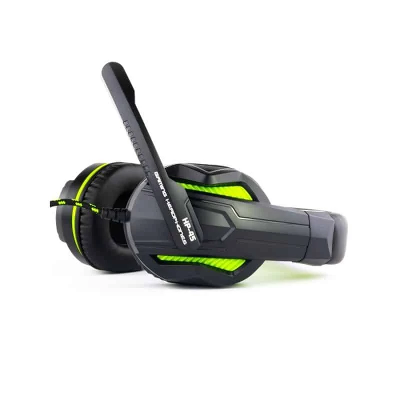 Steelplay laidinės stereo ausinės – HP-45 – juodos/žalios (Xbox), laidinės, žaidimams, 20–20 000 Hz, 274 g, ausinės, juoda, žalia