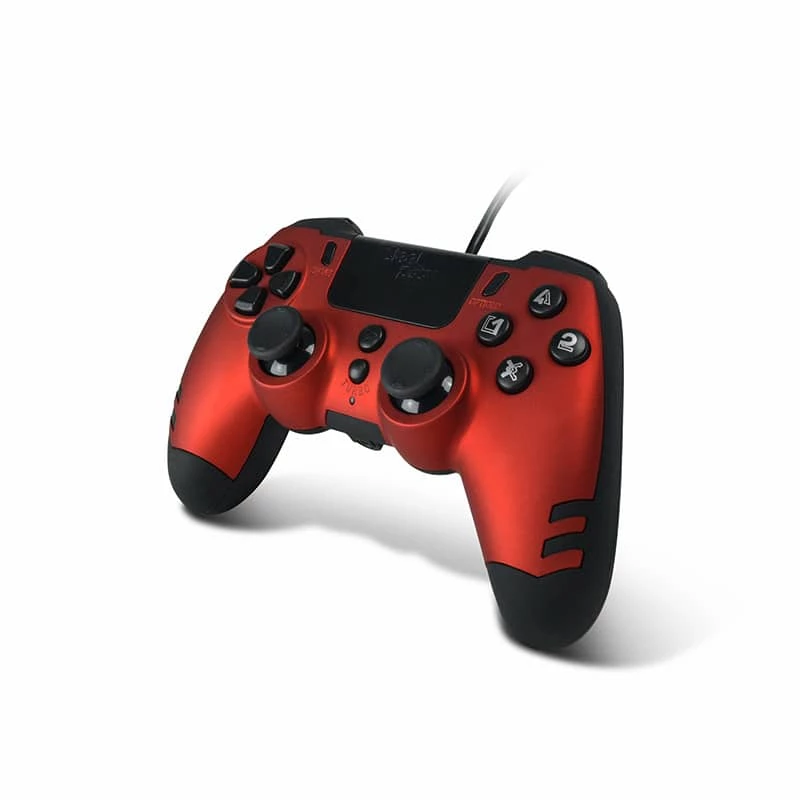 Lexip Metaltech - laidinis valdiklis - Rubino raudona (kelių spalvų), žaidimų pultelis, PC, PlayStation 4, kryptinis klavišas, pradžios mygtukas, parinkčių mygtukas, bendrinimo mygtukas, analoginis / skaitmeninis, įvairiaspalvis, laidinis