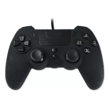 Lexip Metaltech - laidinis valdiklis - Ebony Juoda (Multi), Žaidimų pultelis, PC, PlayStation 4, D-pad, Pradžios mygtukas, Parinkčių mygtukas, Bendrinimo mygtukas, Analoginis / skaitmeninis, Daugiaspalvis, Laidinis