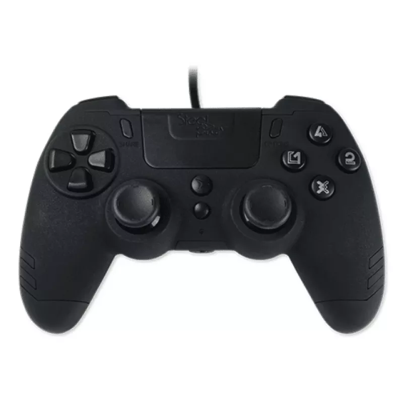 Lexip Metaltech - laidinis valdiklis - Ebony Juoda (Multi), Žaidimų pultelis, PC, PlayStation 4, D-pad, Pradžios mygtukas, Parinkčių mygtukas, Bendrinimo mygtukas, Analoginis / skaitmeninis, Daugiaspalvis, Laidinis