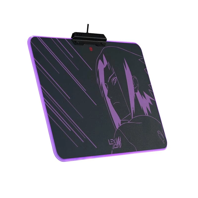 Lexip Sasuke „Revenge“ Naruto Shippuden pelės kilimėlis – su standžiu mikro-tekstūruotu paviršiumi ir RGB apšvietimu
