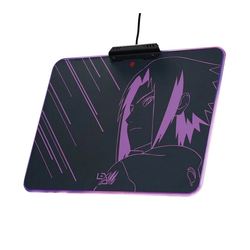 Lexip Sasuke „Revenge“ Naruto Shippuden pelės kilimėlis – su standžiu mikro-tekstūruotu paviršiumi ir RGB apšvietimu