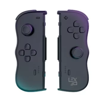 Lexip Adventure Twinpads Juoda (Switch), žaidimų pultelis, Nintendo Switch, Nintendo Switch OLED, fiksavimo mygtukas, D-pad, namų mygtukas, analoginis / skaitmeninis, belaidis, Bluetooth