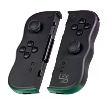Lexip Adventure Twinpads Juoda (Switch), žaidimų pultelis, Nintendo Switch, Nintendo Switch OLED, fiksavimo mygtukas, D-pad, namų mygtukas, analoginis / skaitmeninis, belaidis, Bluetooth