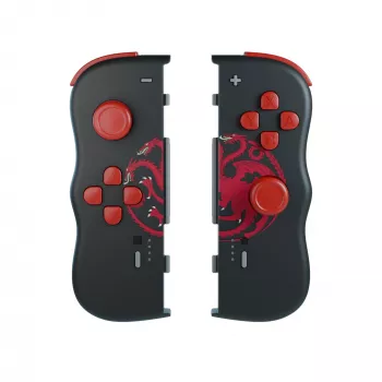 Lexip HBO Game of Thrones Targaryen juoda, raudona Bluetooth žaidimų pultas Nintendo Switch, Nintendo Switch OLED