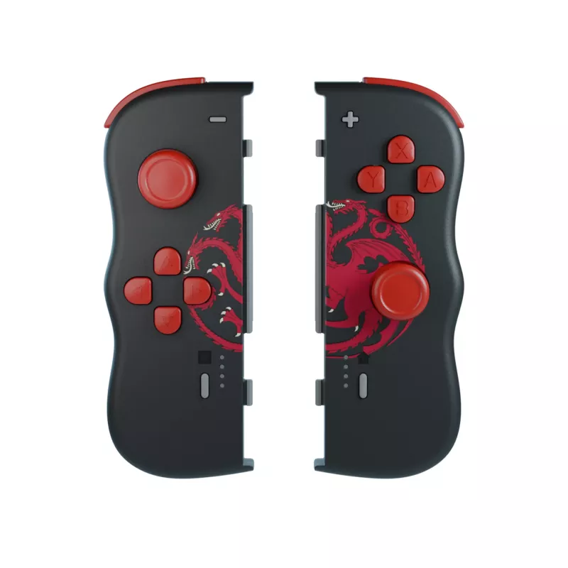 Lexip HBO Game of Thrones Targaryen juoda, raudona Bluetooth žaidimų pultas Nintendo Switch, Nintendo Switch OLED