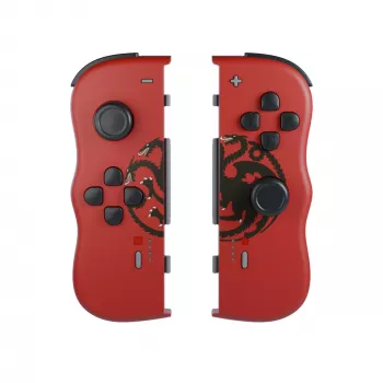 Lexip HBO Game of Thrones Targaryen juodas, raudonas Bluetooth žaidimų pultas, skirtas Nintendo Switch, Nintendo Switch OLED