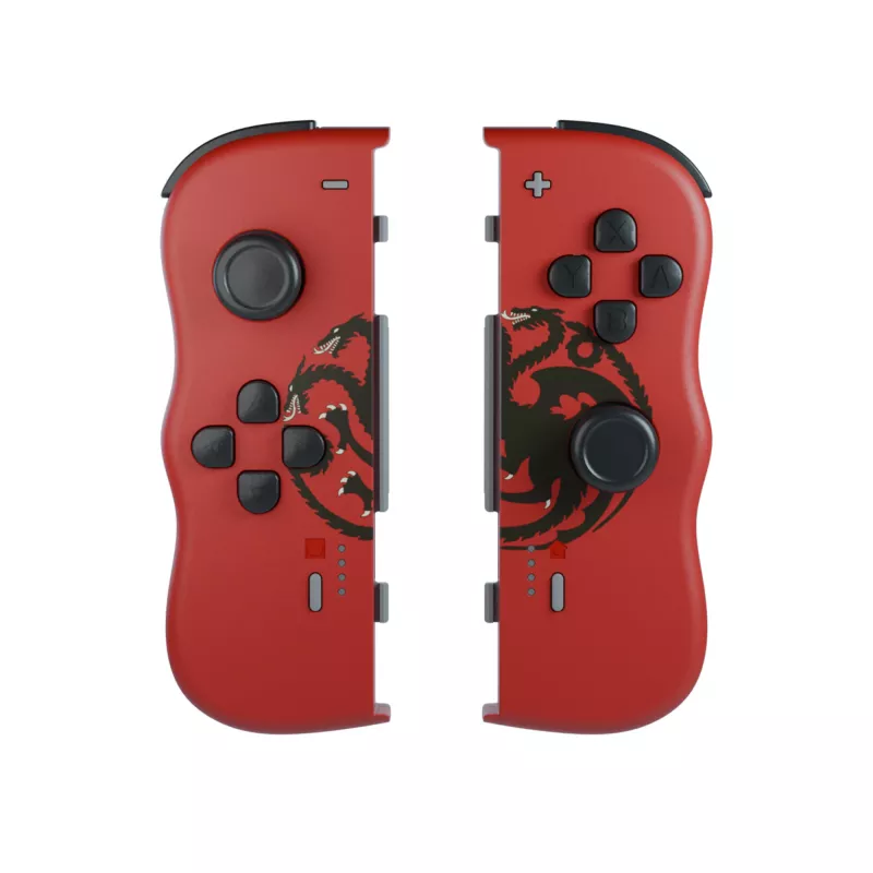 Lexip HBO Game of Thrones Targaryen juodas, raudonas Bluetooth žaidimų pultas, skirtas Nintendo Switch, Nintendo Switch OLED