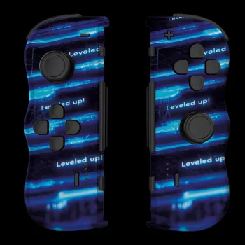 Lexip X CRUNCHYROLL - LEVEL UP WL TWIN PADS, Žaidimų valdiklis, Nintendo Switch 2, D-pad, Krypties mygtukai, Analoginis / Skaitmeninis, Belaidis, Juoda, Mėlyna