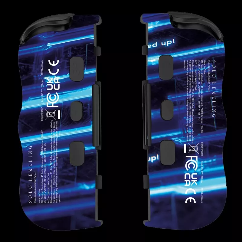 Lexip X CRUNCHYROLL - LEVEL UP WL TWIN PADS, Žaidimų valdiklis, Nintendo Switch 2, D-pad, Krypties mygtukai, Analoginis / Skaitmeninis, Belaidis, Juoda, Mėlyna