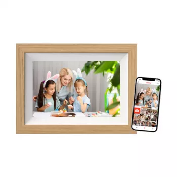 Braun DigiFrame 10W skaitmeninis nuotraukų rėmelis Baltas, Medis 25,6 cm (10,1 colio) Jutiklinis ekranas Wi-Fi