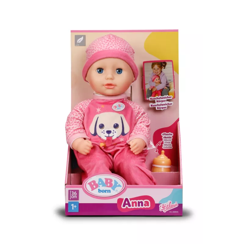 BABY born Anna Pink 36cm, lėlytė kūdikis, moteriška, 3 m., berniukams/mergaitėms, 360 mm, įvairiaspalvė