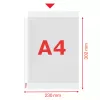 Esselte Plastlomme A4 75my klar 100 vnt.