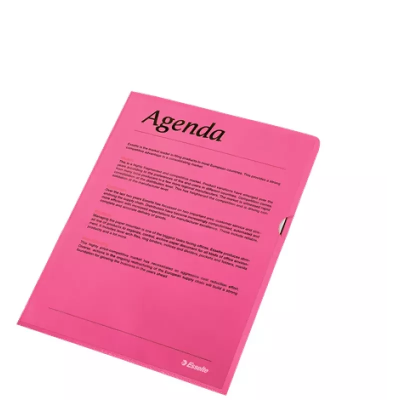 Esselte aplankas 105my A4 dėžutėje 100 vnt., A4, polipropilenas (PP), raudona, portretinė, 220 mm, 1 mm