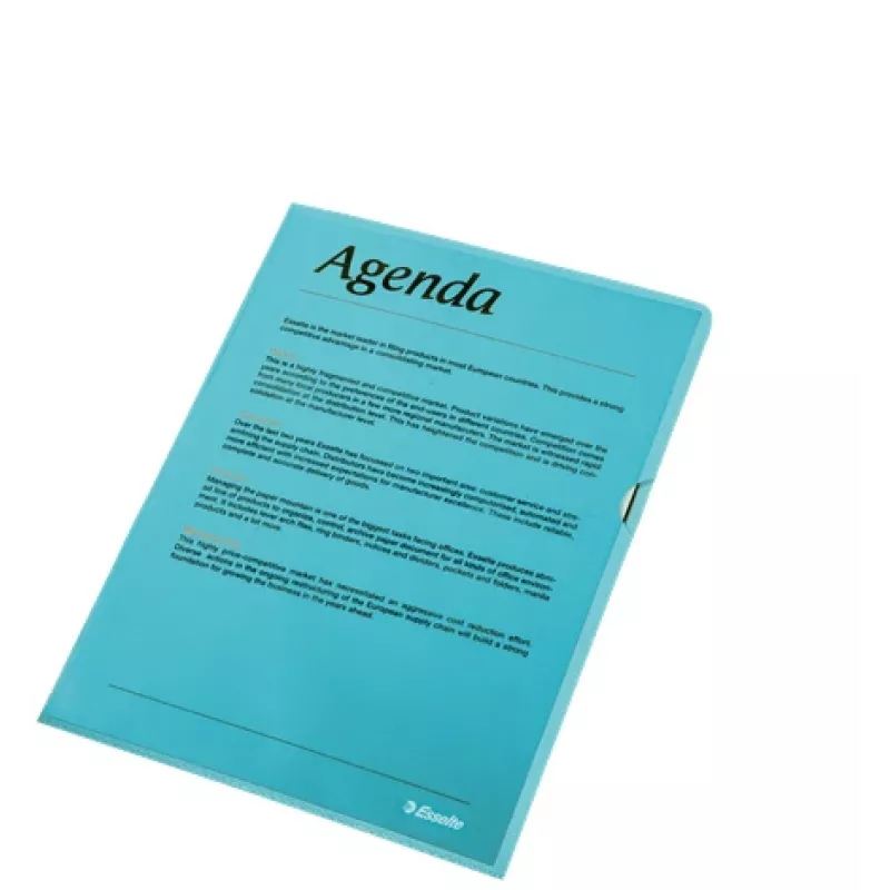 Esselte aplankas 105my A4 dėžutėje po 100, A4, polipropilenas (PP), mėlynas, vertikalus, 220 mm, 1 mm