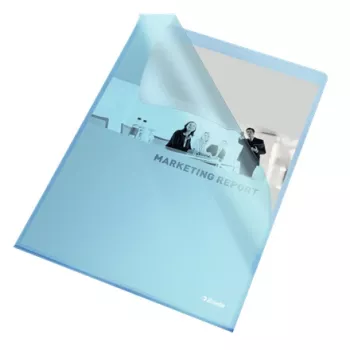 Esselte aplankas 105my A4 dėžutėje po 100, A4, polipropilenas (PP), mėlynas, vertikalus, 220 mm, 1 mm