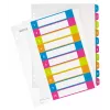 Leitz Indices Printable PP A4+ 1-10 WOW, Skaitmeninis skirtukų indeksas, Polipropilenas (PP), Įvairiaspalvis, Gulsčias, A4 Maxi, 245 mm