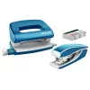 Leitz segiklio ir skylamušio rinkinys Mini WOW, 10 lapų, mėlynas, metališkas, metalas, plastikas, 80 g/m², 3.5 cm, galinis