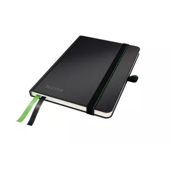 Leitz Notebook Complete A6 Squared 96 gram 80 sheet, Juoda, A6, 80 sheets, 96 g/m², Squared paper, Hardcover