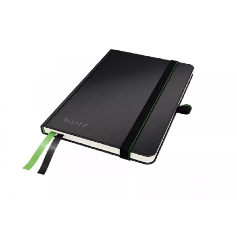 Leitz Notebook Complete A6 Squared 96 gram 80 sheet, Juoda, A6, 80 sheets, 96 g/m², Squared paper, Hardcover