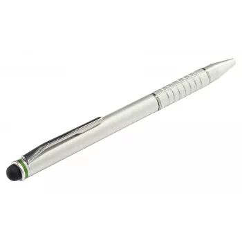 “Leitz Stylus rašikliai” 2-in-1 Complete jutikliniams įrenginiams, universalūs, bet kokiam prekės ženklui, sidabriniai, iPad, aliuminis, silikonas, 10 g