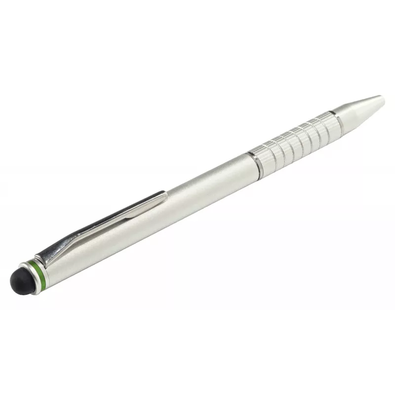 “Leitz Stylus rašikliai” 2-in-1 Complete jutikliniams įrenginiams, universalūs, bet kokiam prekės ženklui, sidabriniai, iPad, aliuminis, silikonas, 10 g