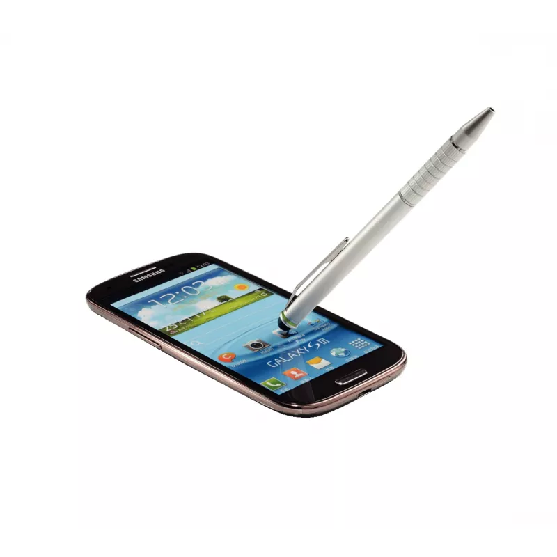“Leitz Stylus rašikliai” 2-in-1 Complete jutikliniams įrenginiams, universalūs, bet kokiam prekės ženklui, sidabriniai, iPad, aliuminis, silikonas, 10 g
