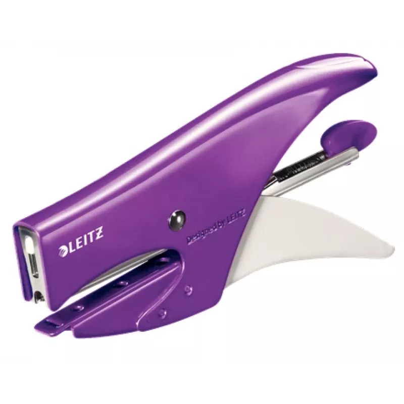 Leitz WOW segiklis, 15 lapų, violetinis, P2, Nr. 10, 80 g/m², 4.95 cm, galinis įdėjimas