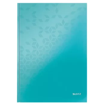 Leitz Notebook WOW A4 Liniuotas kietu viršeliu 90g/80lapų, Raštas, Mėlynas, A4, 80 lapų, 80 g/m², Linijinis popierius