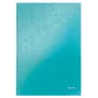 Leitz Notebook WOW A4 langeliais kietu viršeliu 90 g/80 lapų, raštas, mėlynas, A4, 80 lapų, 80 g/m², languotas popierius