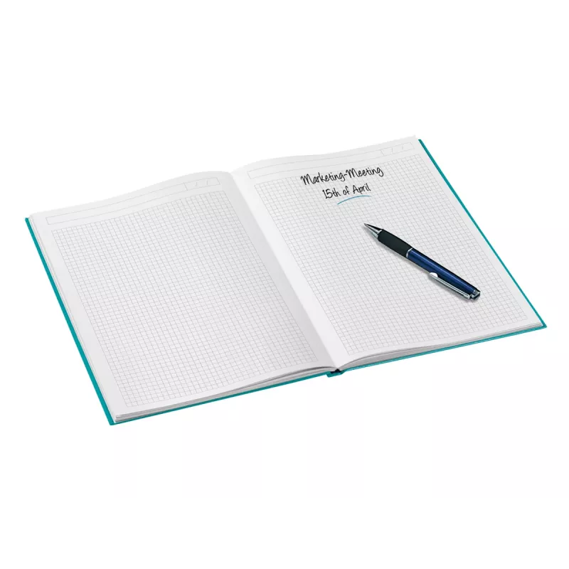 Leitz Notebook WOW A4 langeliais kietu viršeliu 90 g/80 lapų, raštas, mėlynas, A4, 80 lapų, 80 g/m², languotas popierius